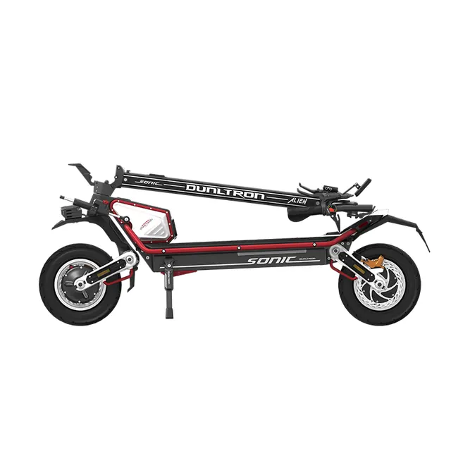 Dualtron Sonic Alien, potence pliée, coloris blanc